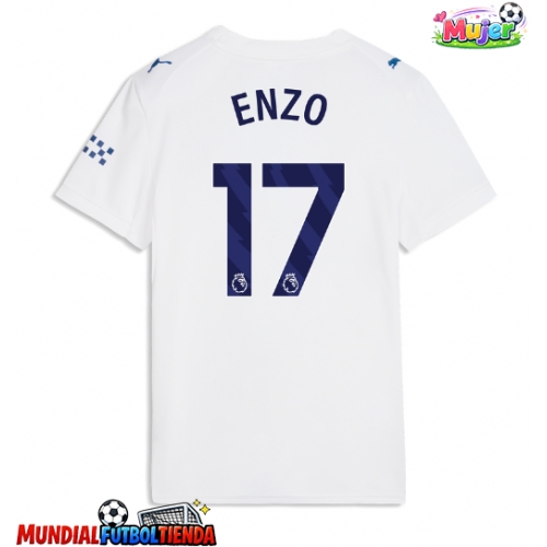 Camiseta Manchester City Enzo Fernandez #17 Tercera Equipación Replica 2026-27 para mujer mangas cortas